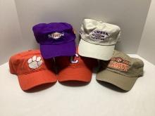 Five Clemson Tigers Hats