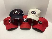 Five Georgia Bulldogs Hats