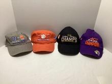Four Clemson Tigers Football Championship Hats