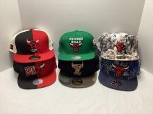 Six Chicago Bulls Hats