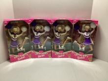 Four East Carolina University Barbie Dolls