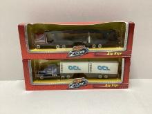Two Hot Zone Big Rigs Model Trucks