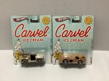 Two Hot Wheels Carvel Ice Cream Cars