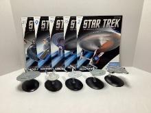 Five Eaglemoss Star Trek Starships Collection Models