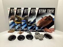 Five Eaglemoss Star Trek Starships Collection Models