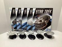 Five Eaglemoss Star Trek Starships Collection Models