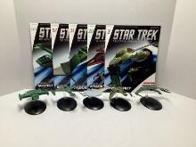 Five Eaglemoss Star Trek Starships Collection Models