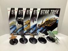 Five Eaglemoss Star Trek Starships Collection Models