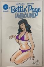 Bettie Page Unbound 1 Signed Remarked Dynamite Comic Book