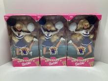 Three University of Kentucky Barbie Dolls