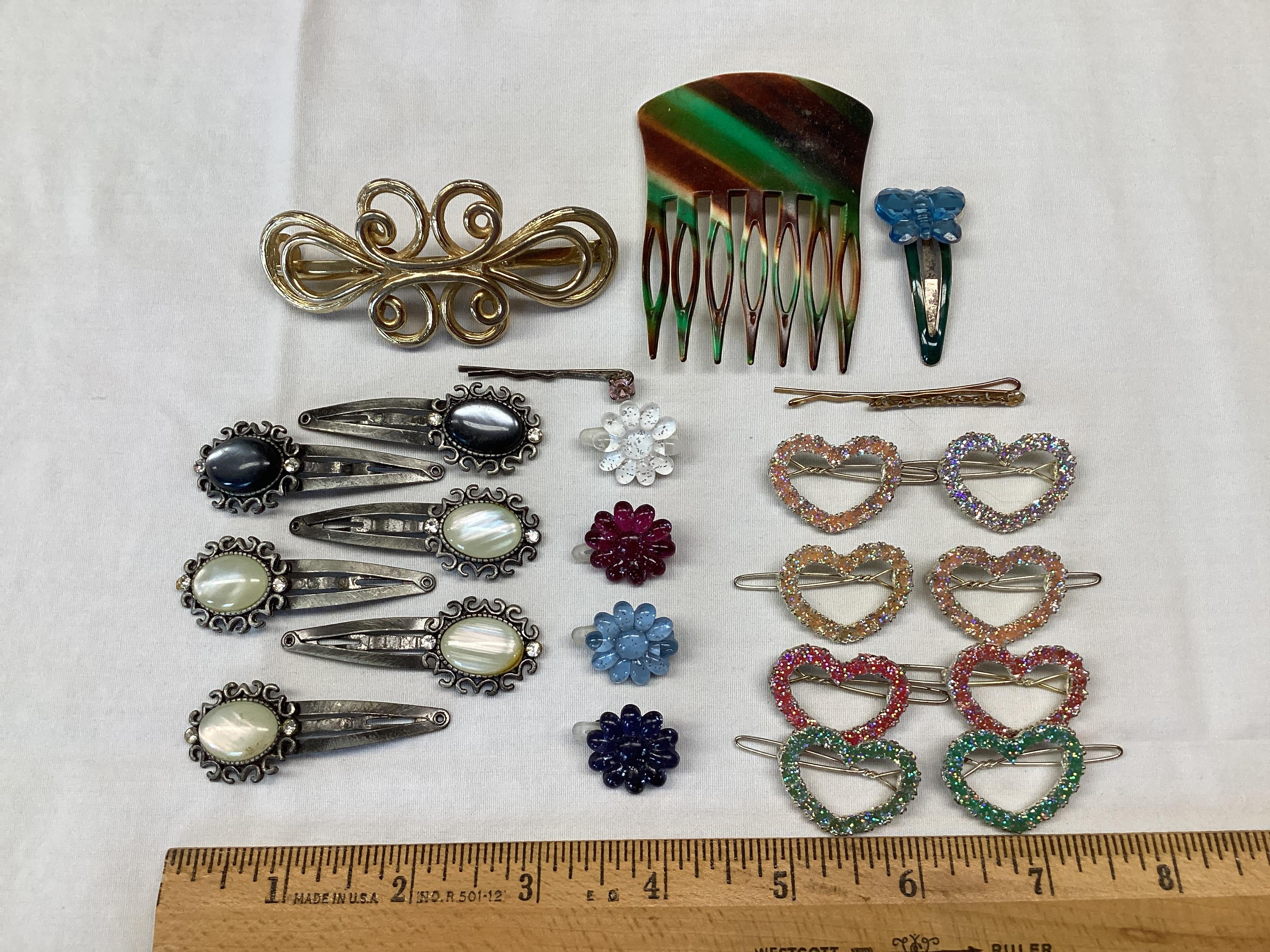 Hair Comb and Barrettes