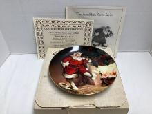 Knowles "Santa by the Fire" Haddon Sundblom Santa Series Decorative Plate with Box and COA