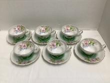 Six Occupied Japan Cups and Saucers