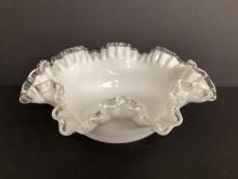 Silver Crest Ruffled Edge Bowl