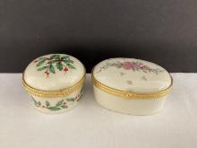 Two Lenox Trinket Boxes