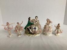Five Dresden Figurines