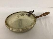 Antique Butler Crumb Pan with Etched Dolphin Fish