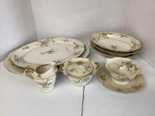 Eight Theodore Haviland New York Rosalinde Serving Pieces