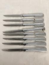 Eight Towle Byfield Stainless Steel Steak Knives