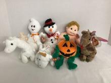 Ty Beanie Babies - Snowball, Spooky, Mystic, Magic, Boomer, Pumkin, Scorch