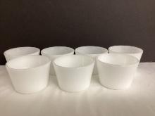 Seven Vintage Glasbake Custard Bowls