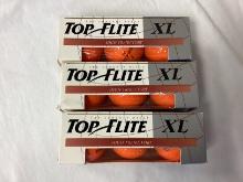 9 New Top Flite XL Orange Golf Balls