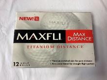 New Maxfli Max Distance Titanium Distance Box of 12 Golf Balls