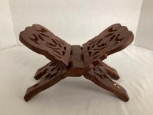 Wood Carved Folding Book Stand