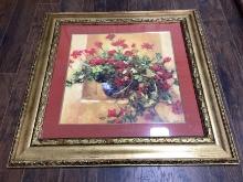 Framed and Matted Floral Still Life