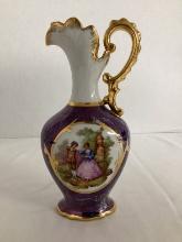 Limoges France Ewer Featuring a Courting Couple