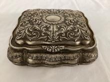 Velvet Lined Silverplated Jewelry Box