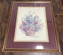 Pencil Signed and Numbered Bertrand Floral Still Life