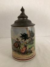 TH Schmid Munchen Stein with Hinged Metal Lid