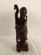 Hand Carved Wood Shou Lao Statue