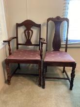 Vintage Armchair and Side Chair