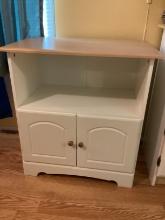 White Cabinet with Lower Storage