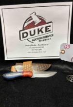 Custom Made Damascus Blade Knife By TJ Bergeron