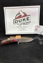 Custom Made Damascus Blade Knife By TJ Bergeron