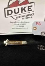 AKC Italian Made By Bill Deshivs Assisted Open Knife - Stag Handle