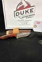 Custom Made Damascus Blade Knife By TJ Bergeron