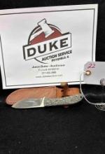 Custom Made Fixed Blade Knife Marked J PARDUE