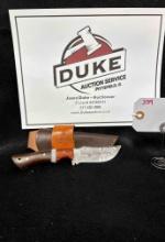 Custom Made Damascus Blade Knife By TJ Bergeron