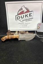 Custom Made Damascus Blade Knife By TJ Bergeron