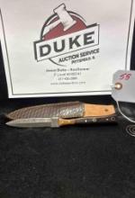 Custom Made Damascus Blade Knife By TJ Bergeron