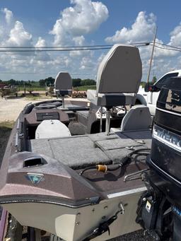 RANGER MODEL 335V BASS BOAT WITH 150 HP MERCURY OUTBOARD MOTOR - COMES WITH A NEW ROLL OF CARPET AND