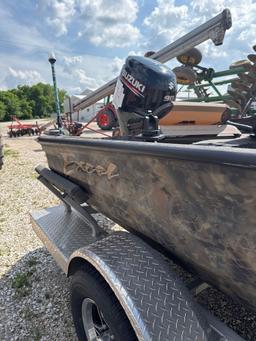 2023 BOAT - MOTOR - TRAILER - EXCEL MODEL 2072 VD VGBM WITH SUZUKI 90 HP 4 STROKE MOTOR, 120 HOURS