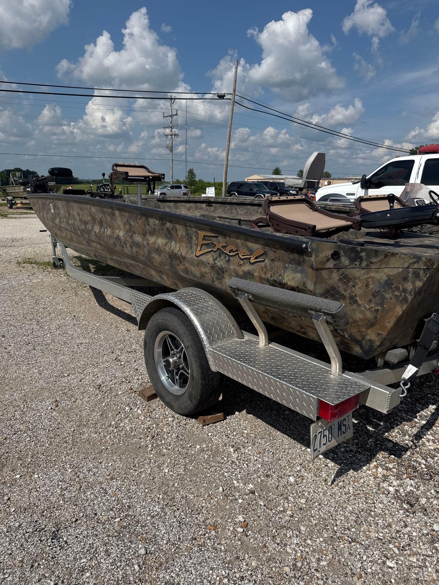 2023 BOAT - MOTOR - TRAILER - EXCEL MODEL 2072 VD VGBM WITH SUZUKI 90 HP 4 STROKE MOTOR, 120 HOURS