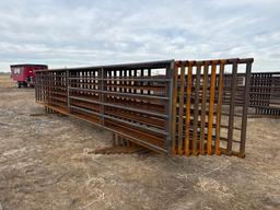 24 foot freestanding panels 1 with 10 foot swing gate