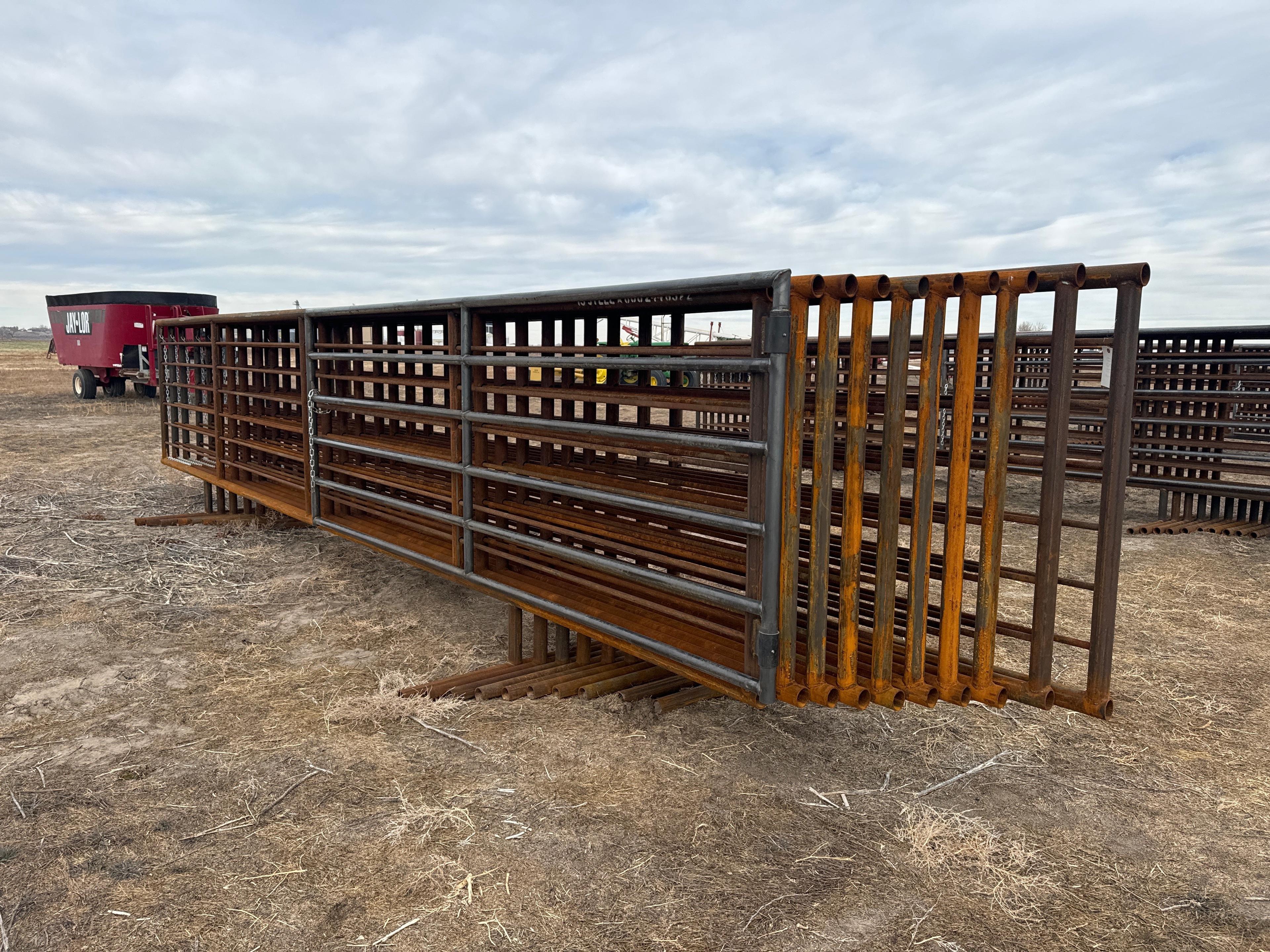 24 foot freestanding panels 1 with 10 foot swing gate