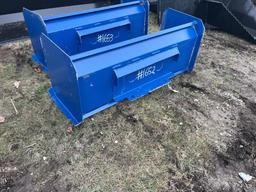Blue snow pusher